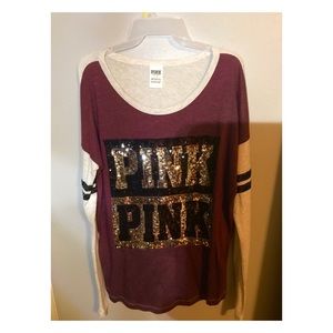 Long sleeve sequin top